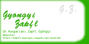 gyongyi zapfl business card